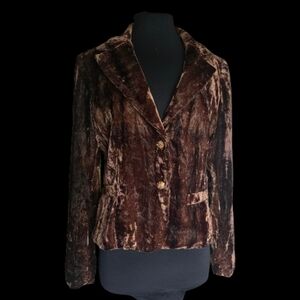 Cache Chocolate Velvet Women's Blazer
